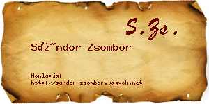 Sándor Zsombor névjegykártya