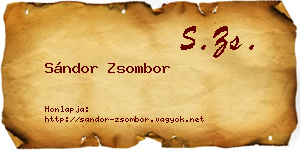 Sándor Zsombor névjegykártya